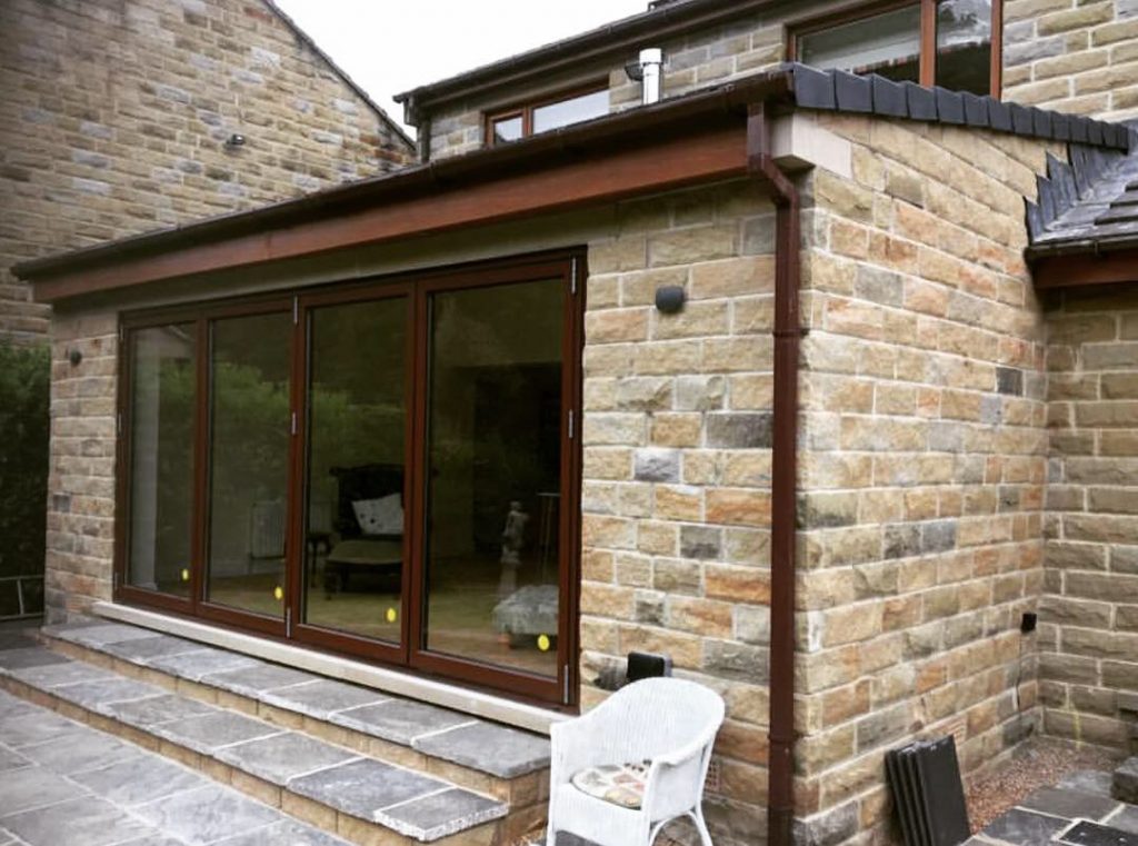 Picture of an extension with bifold doors