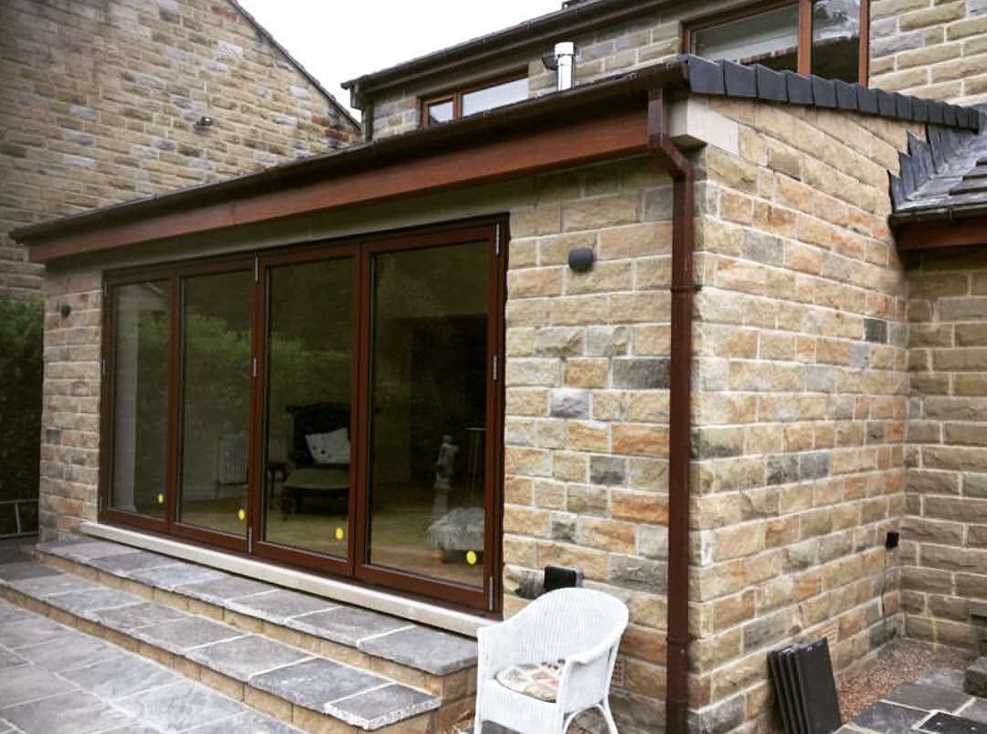 Picture of an extension with bifold doors